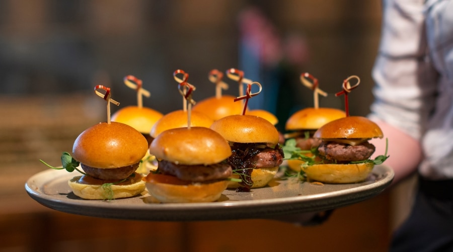A plate of sliders