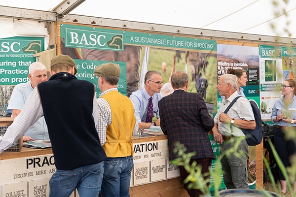 BASC staff working at the BASC stall at the game fair